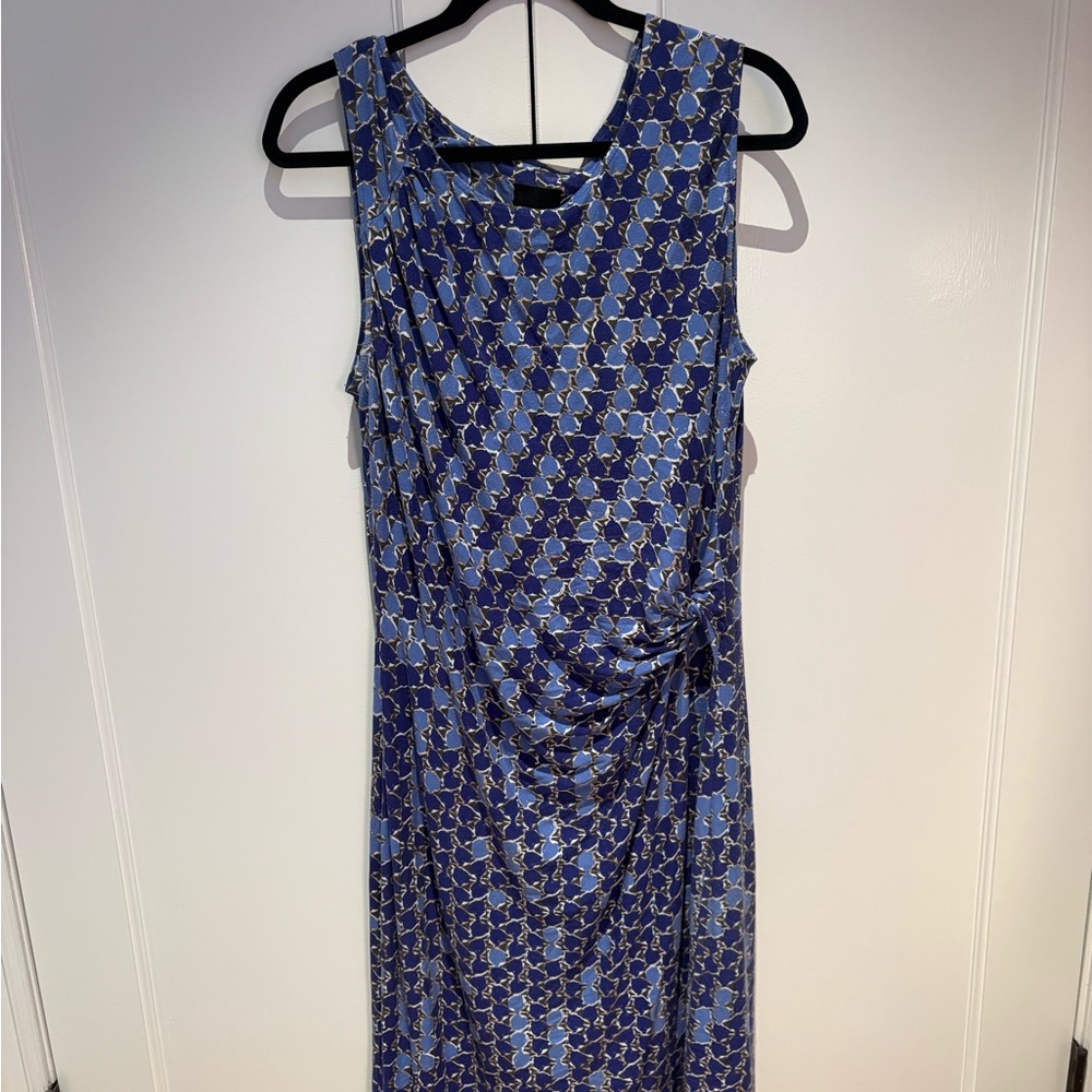 NIC+ZOE Blue Geometric Midi Dress